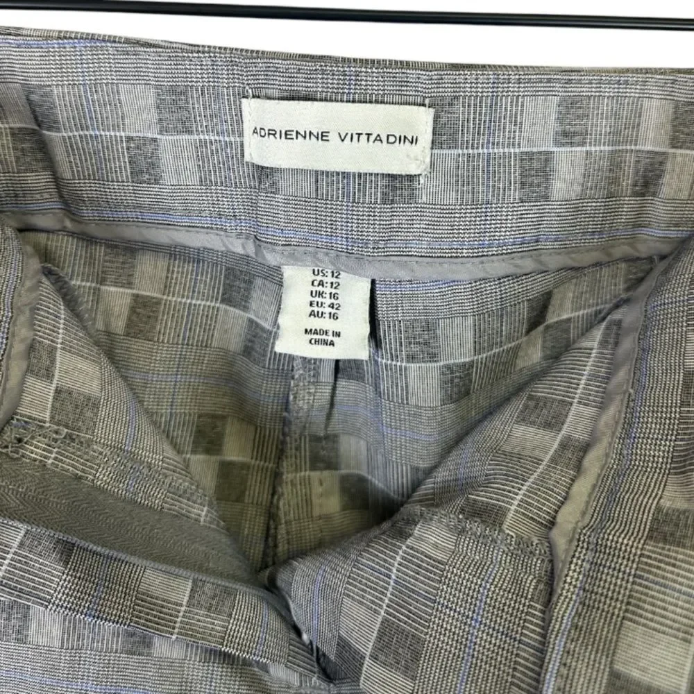 ADRIENNE VITTADINI black white grey blue capri pant // 12